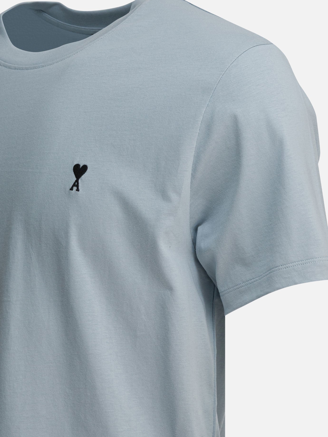 Crewneck t-shirts Logo Light blue - Ami Paris Men | PDP | VIETTI Online Store | Zoom-Modal_4