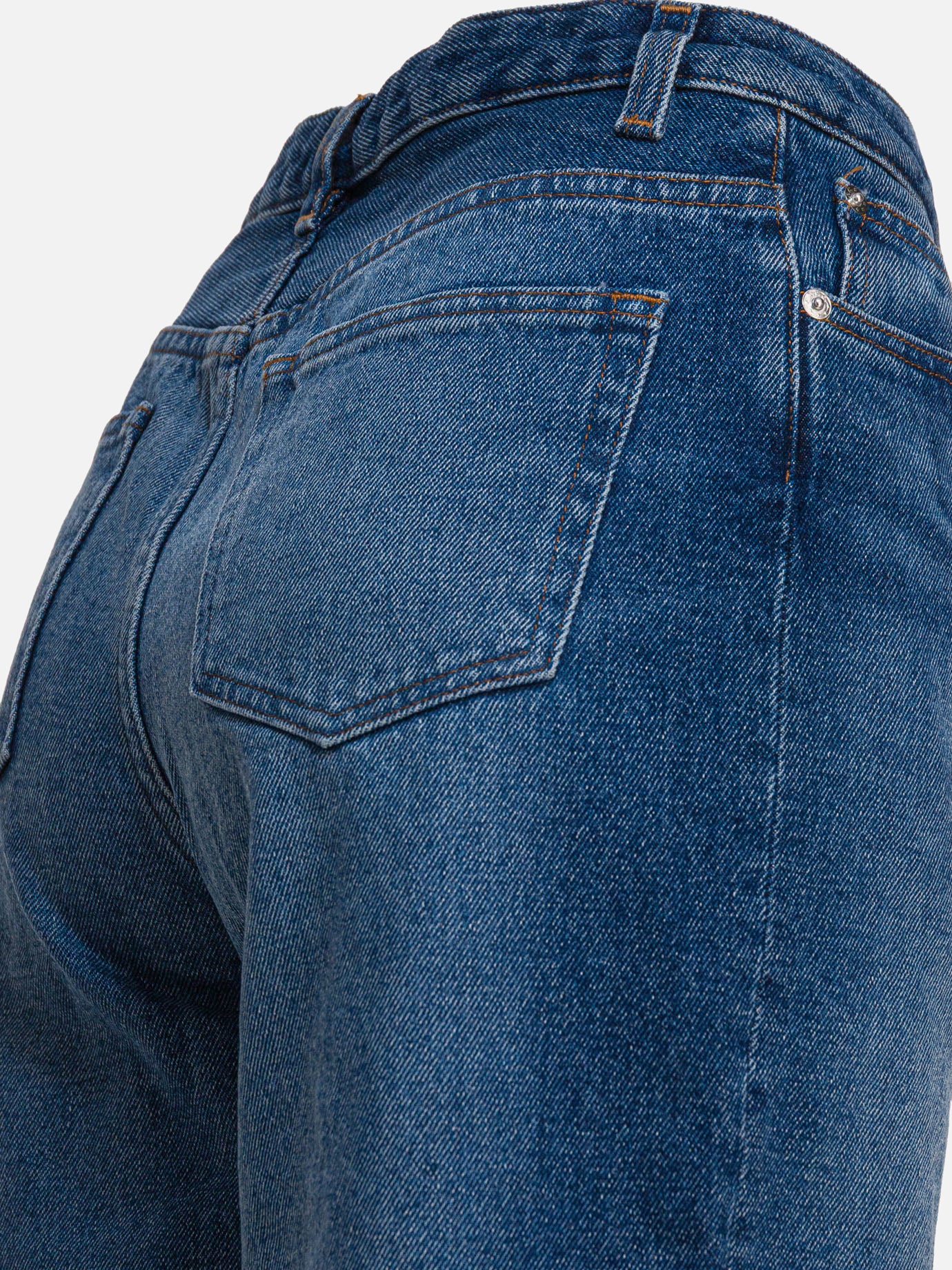Wide-leg jeans Solid colour Blue - A.P.C. Women | PDP | VIETTI Online Store | Zoom-Modal_4