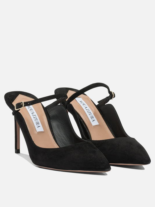 Mule 100% suede - 100% leather Nero - Aquazzura Donna | PLP | VIETTI Online Store | 2