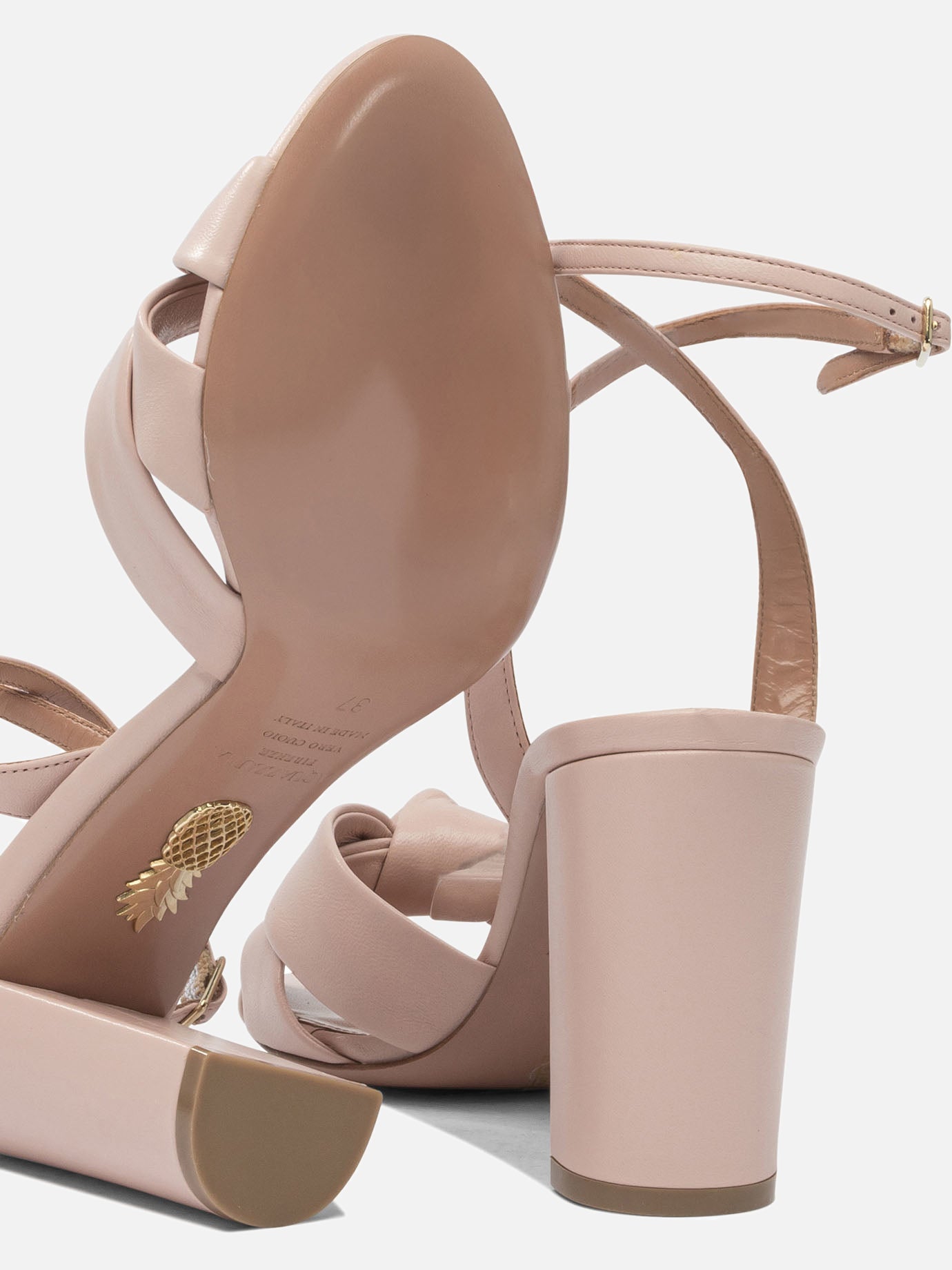 Heeled sandals 100% leather - 100% leather Pink - Aquazzura Women | PDP | VIETTI Online Store | Zoom-Modal_5