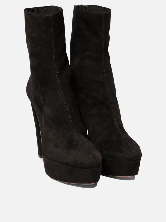 Zipped boots 100% kid suede leather - 100% calf leather Black - Aquazzura Women | PLP | VIETTI Online Store | 2