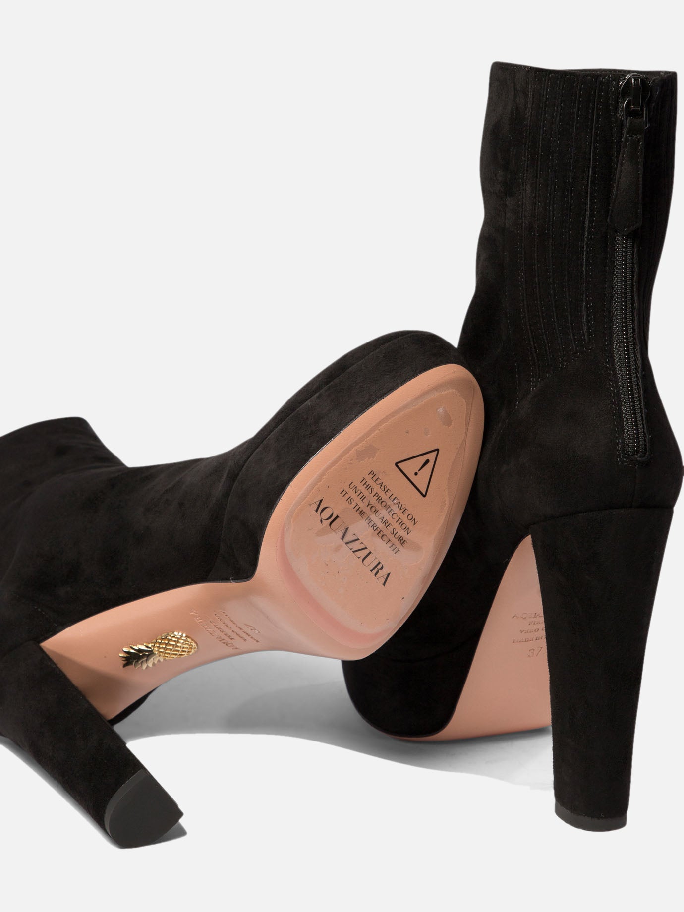 Zipped boots 100% kid suede leather - 100% calf leather Black - Aquazzura Women | PDP | VIETTI Online Store | Zoom-Modal_5