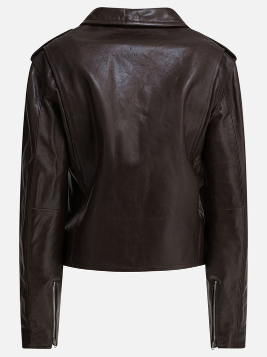 Leather jackets Solid colour Brown - Auralee Men | PLP | VIETTI Online Store | 2
