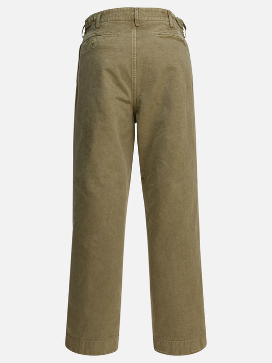 Leisure trousers Solid colour Green - Auralee Men | PLP | VIETTI Online Store | 2