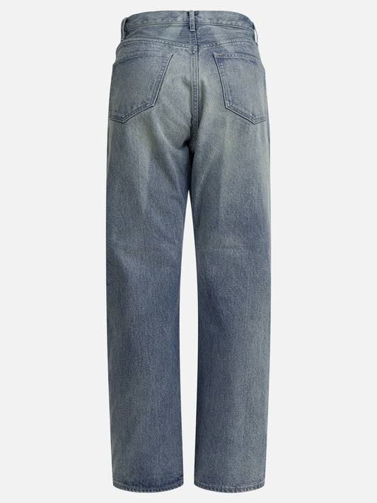 Wide-leg jeans Solid colour Blue - Auralee Women | PLP | VIETTI Online Store | 2