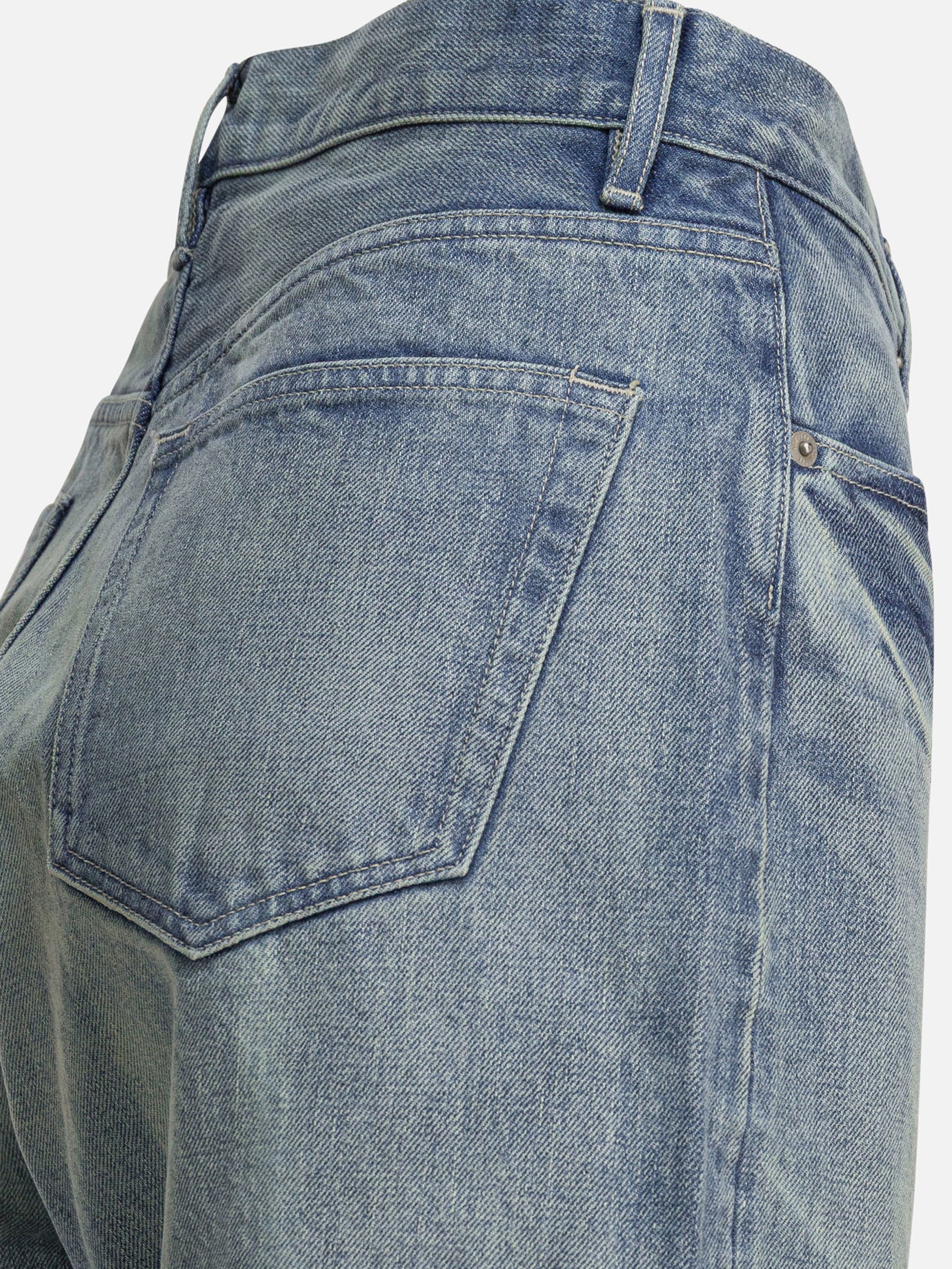 Wide-leg jeans Solid colour Blue - Auralee Women | PDP | VIETTI Online Store | Zoom-Modal_4