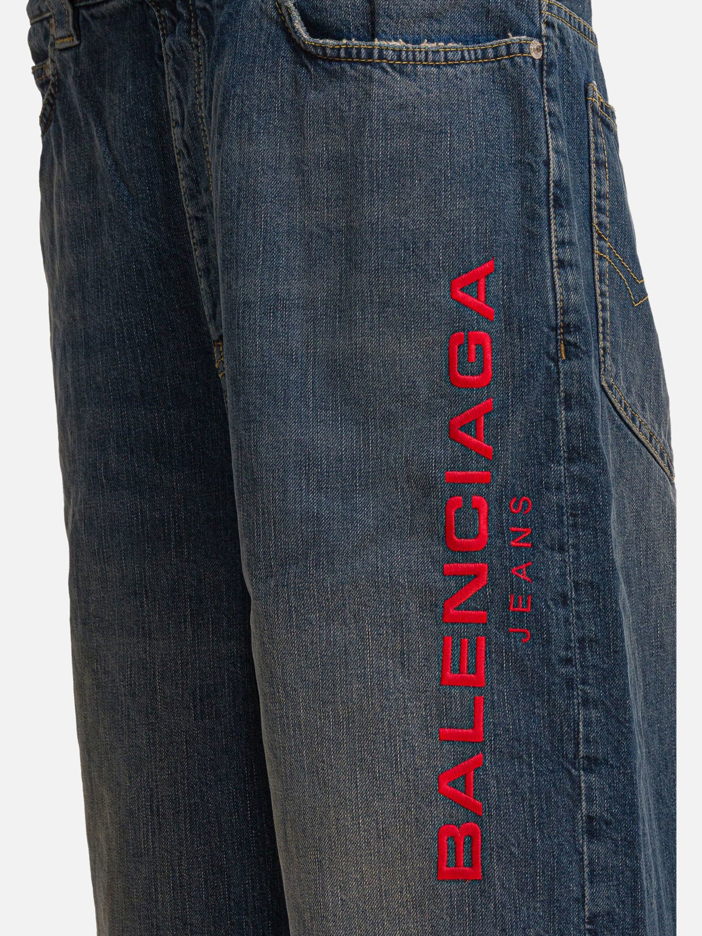 Jeans a gamba larga Solid colour Blu - Balenciaga Uomo | PDP | VIETTI Online Store | Zoom-Modal_4