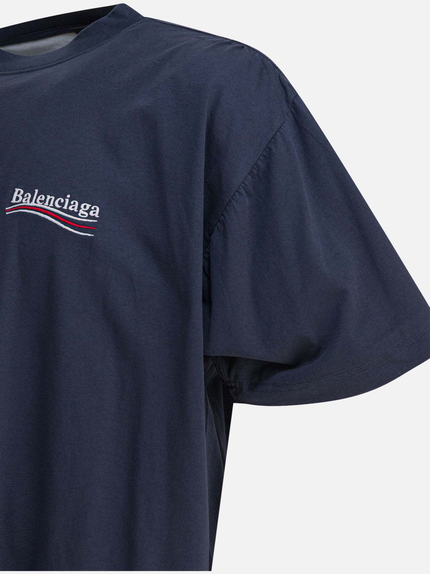 Crewneck t-shirts Logo Blue - Balenciaga Men | PDP | VIETTI Online Store | Zoom-Modal_4