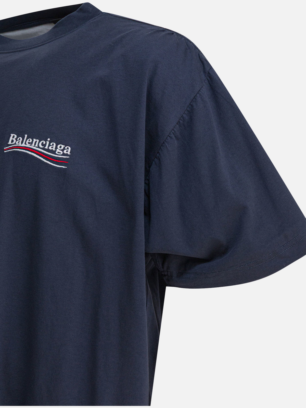 Balenciaga Double "Political Campaign" T-shirt Blue