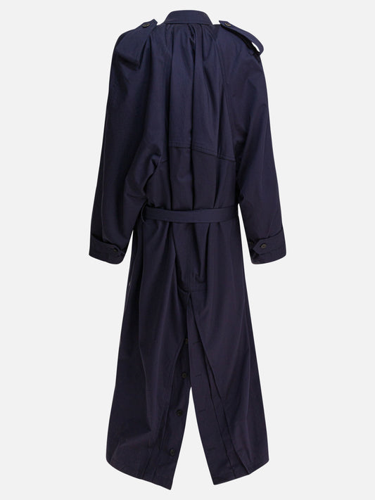 Raincoats & Trench coats Solid colour Blue - Balenciaga Women | PLP | VIETTI Online Store | 2