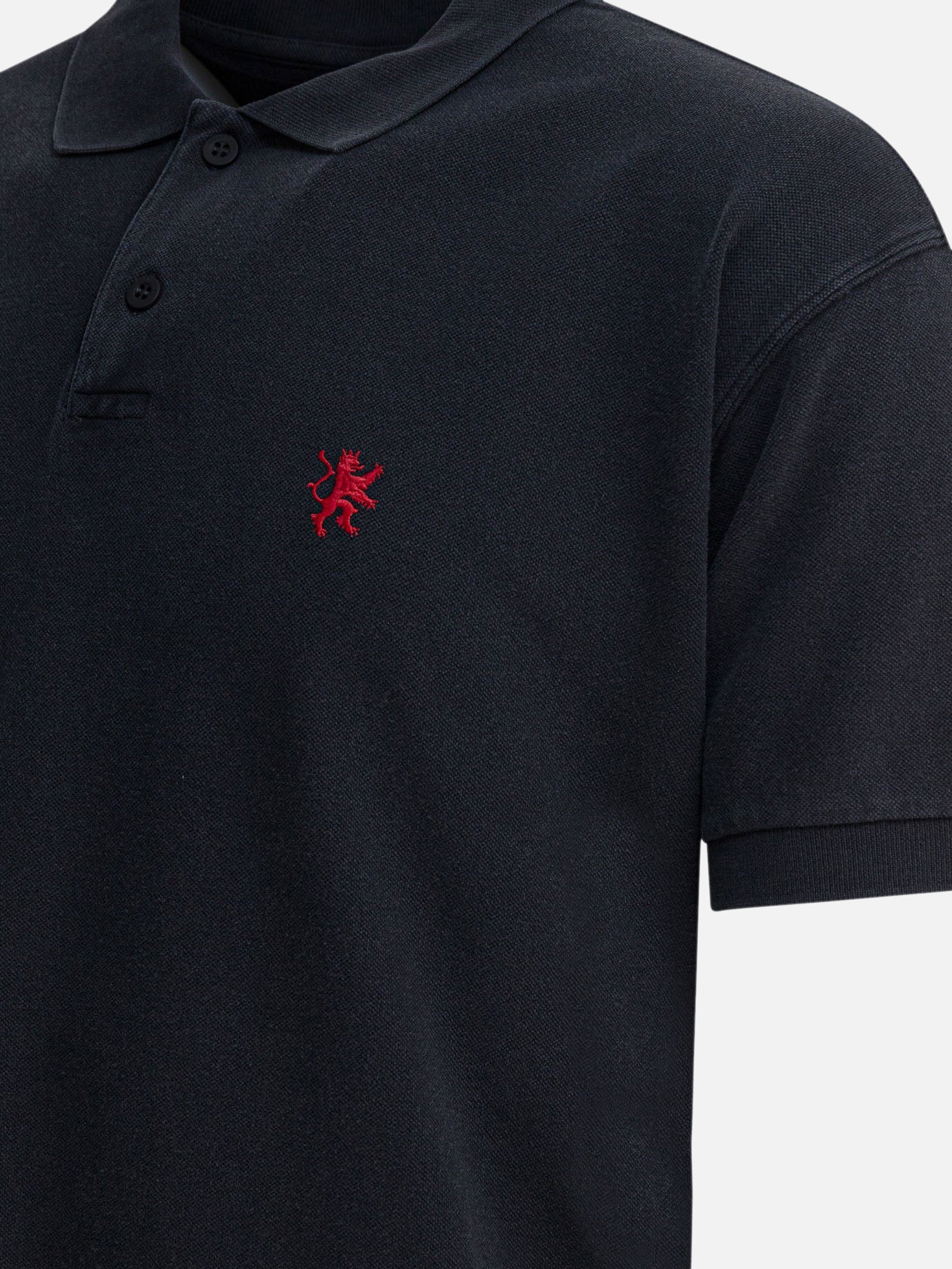 Polo con bottoni Solid colour Nero - Balenciaga Uomo | PDP | VIETTI Online Store | Zoom-Modal_4