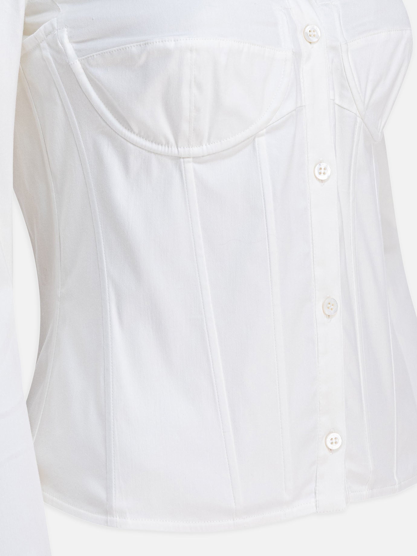Casual shirts Solid colour White - Balenciaga Women | PDP | VIETTI Online Store | Zoom-Modal_4