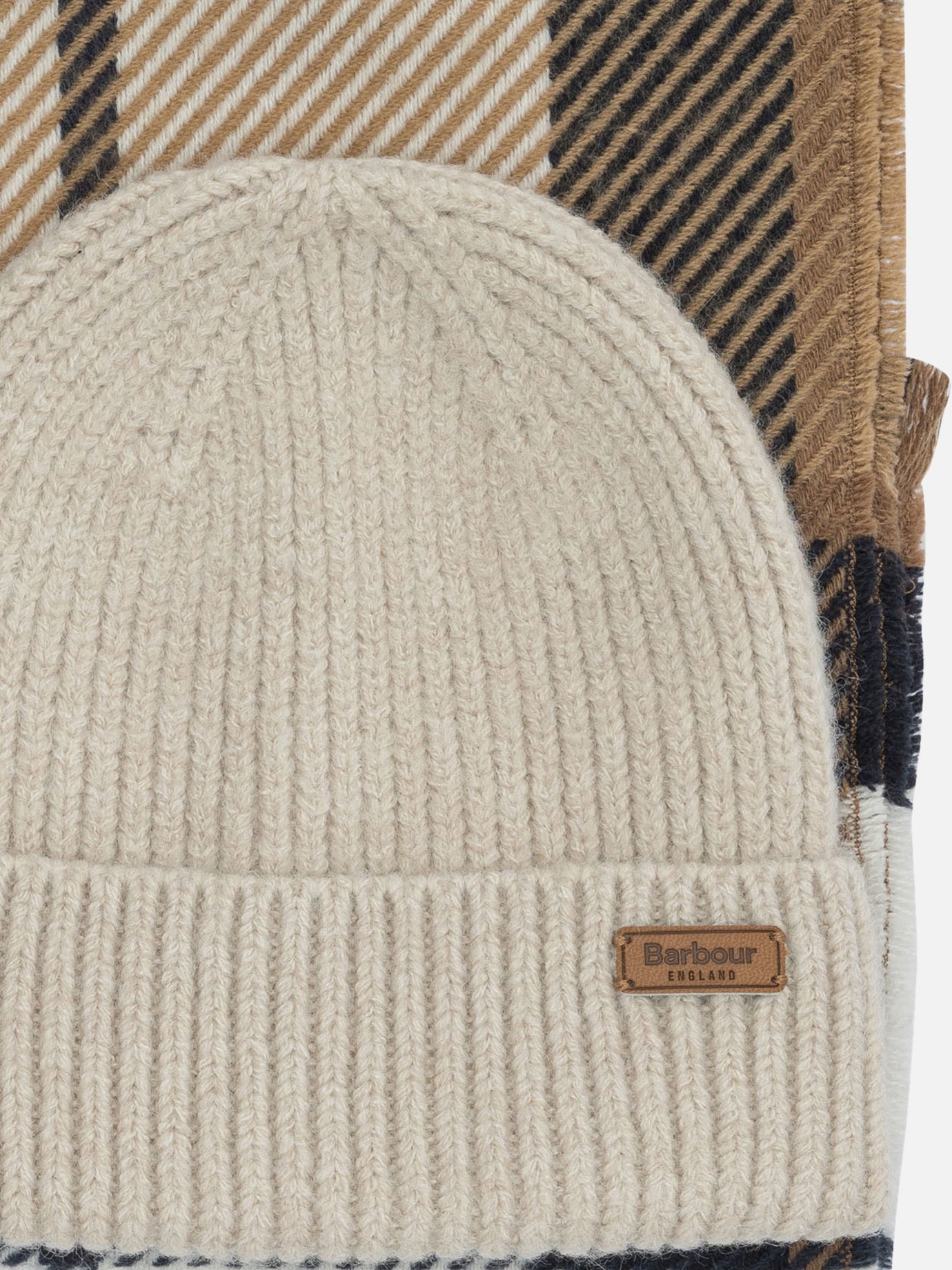 Fringed scarves 97% polyester 3% elastane Beige - Barbour Women | PDP | VIETTI Online Store | Zoom-Modal_2