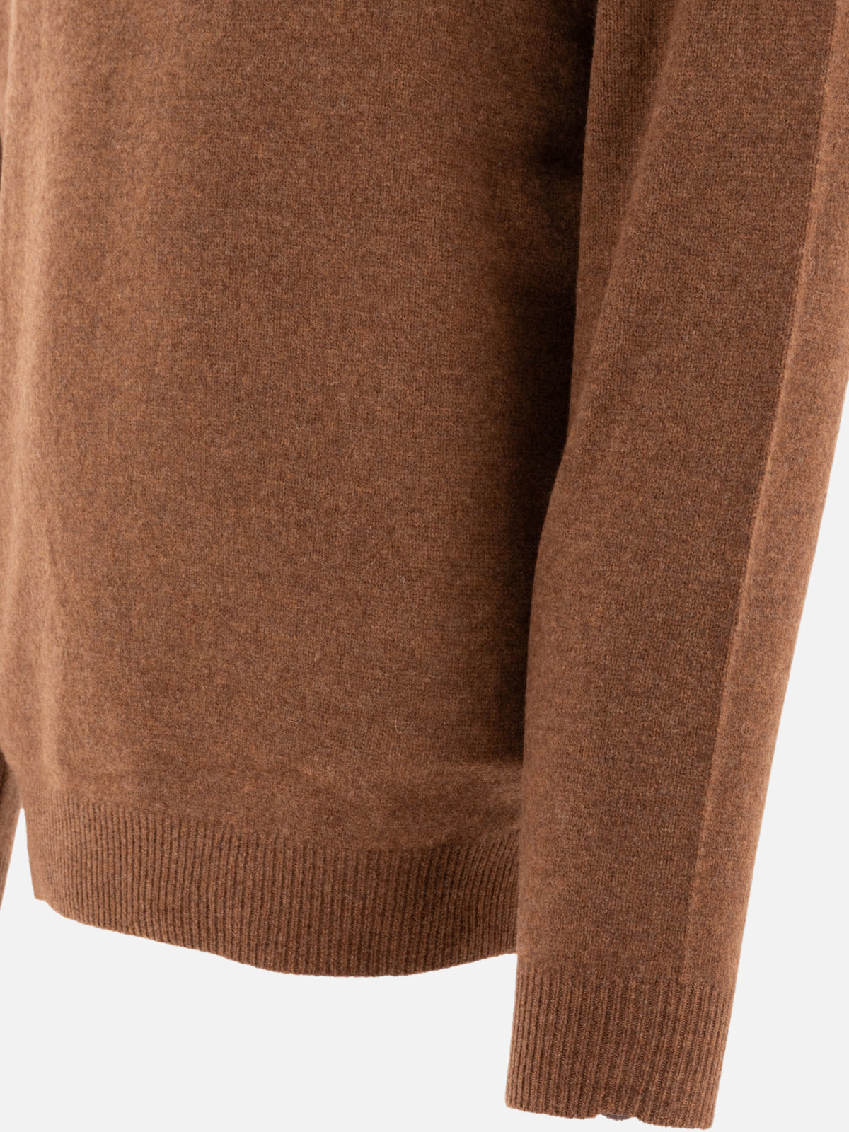 Beams Plus Wool polo sweater Brown