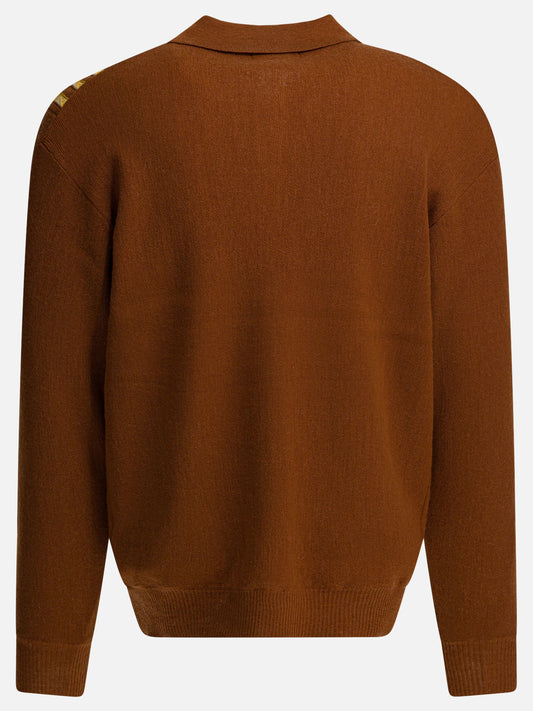 Polo sweater Striped Brown - Beams Plus Men | PLP | VIETTI Online Store | 2
