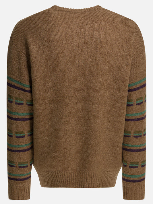 Crewneck sweaters Textured knit Brown - Beams Plus Men | PLP | VIETTI Online Store | 2
