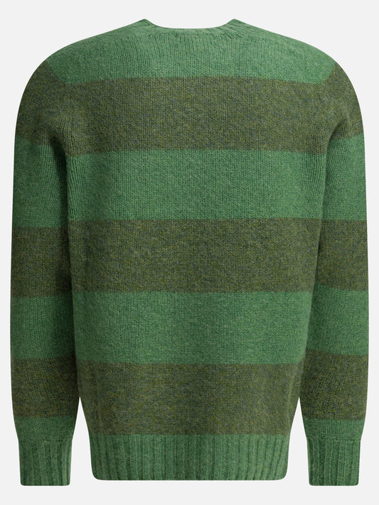 Crewneck sweaters Striped Green - Beams Plus Men | PLP | VIETTI Online Store | 2