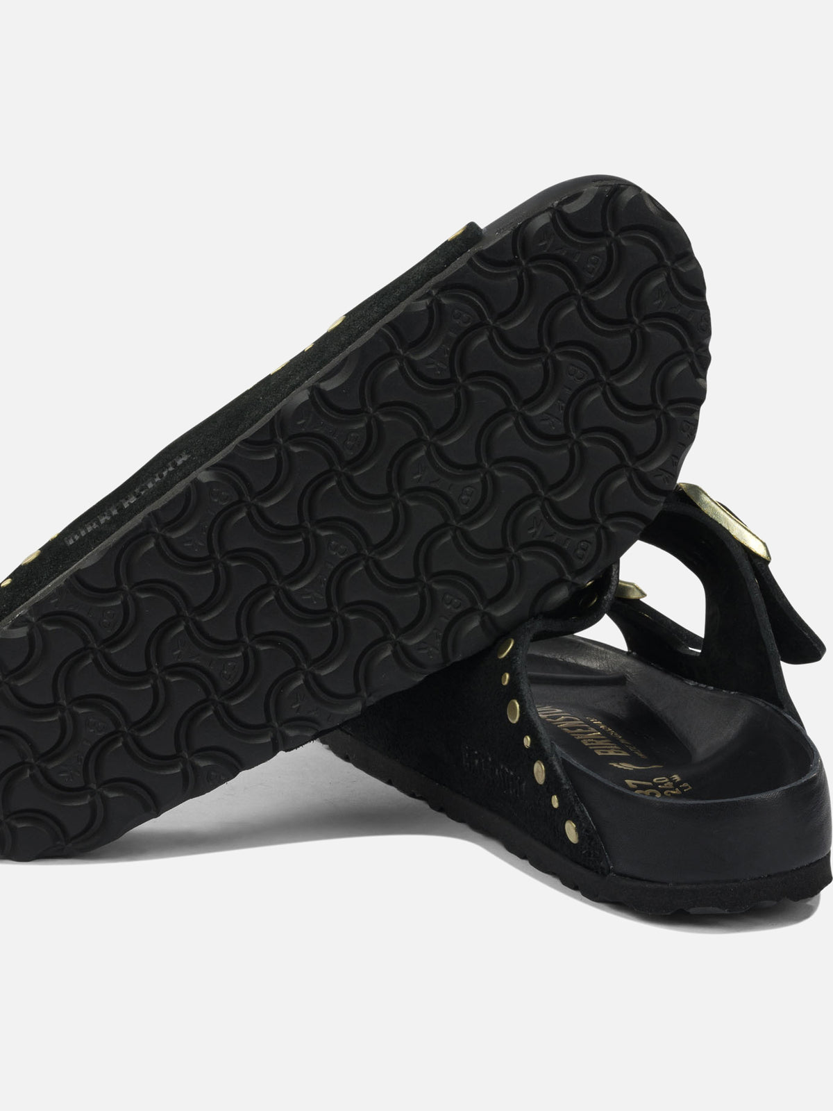 Birkenstock "Arizona Rivet Exquisite" Low Sandals Black