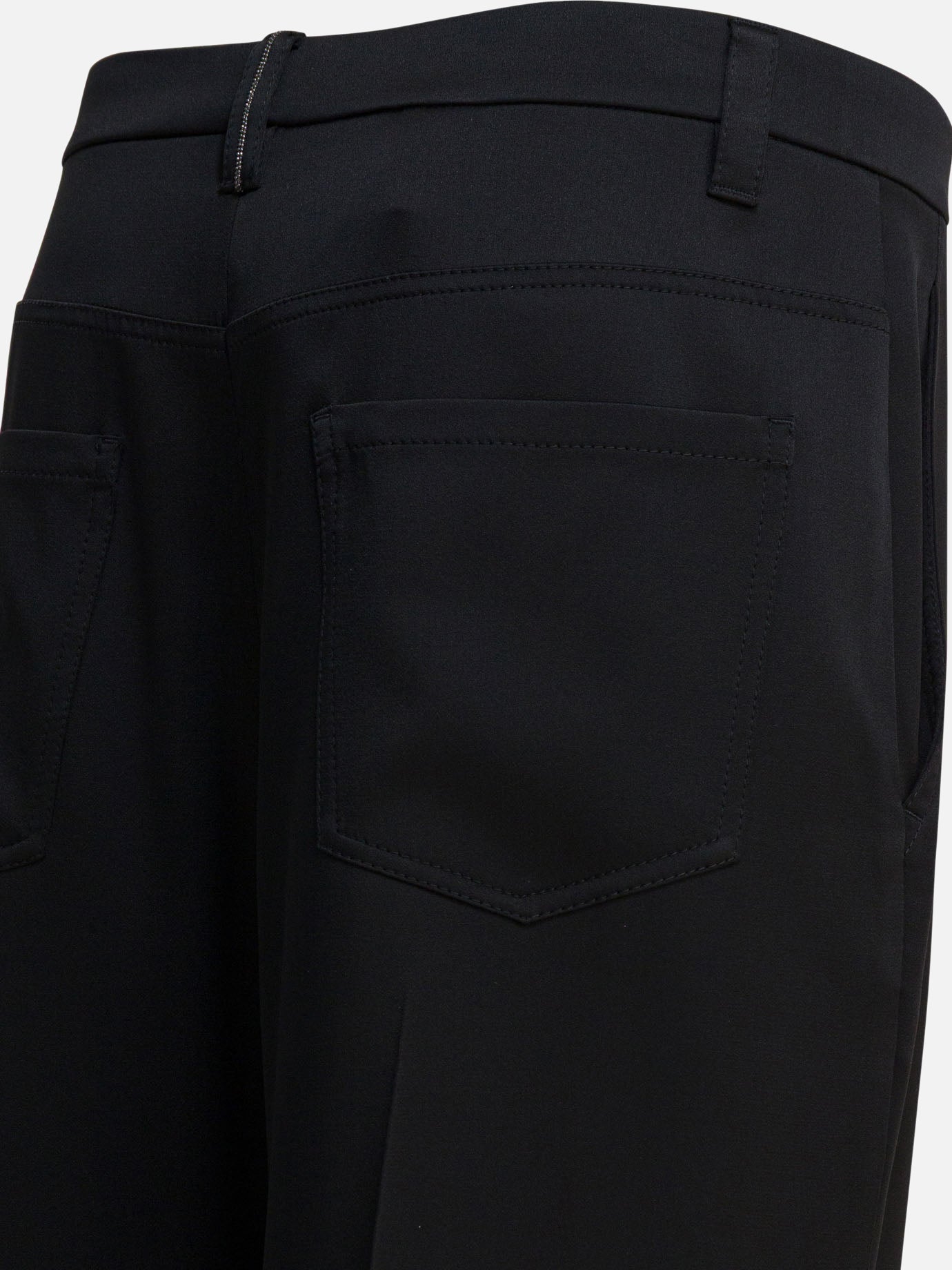 Tailored trousers Solid colour Black - Brunello Cucinelli Women | PDP | VIETTI Online Store | Zoom-Modal_4