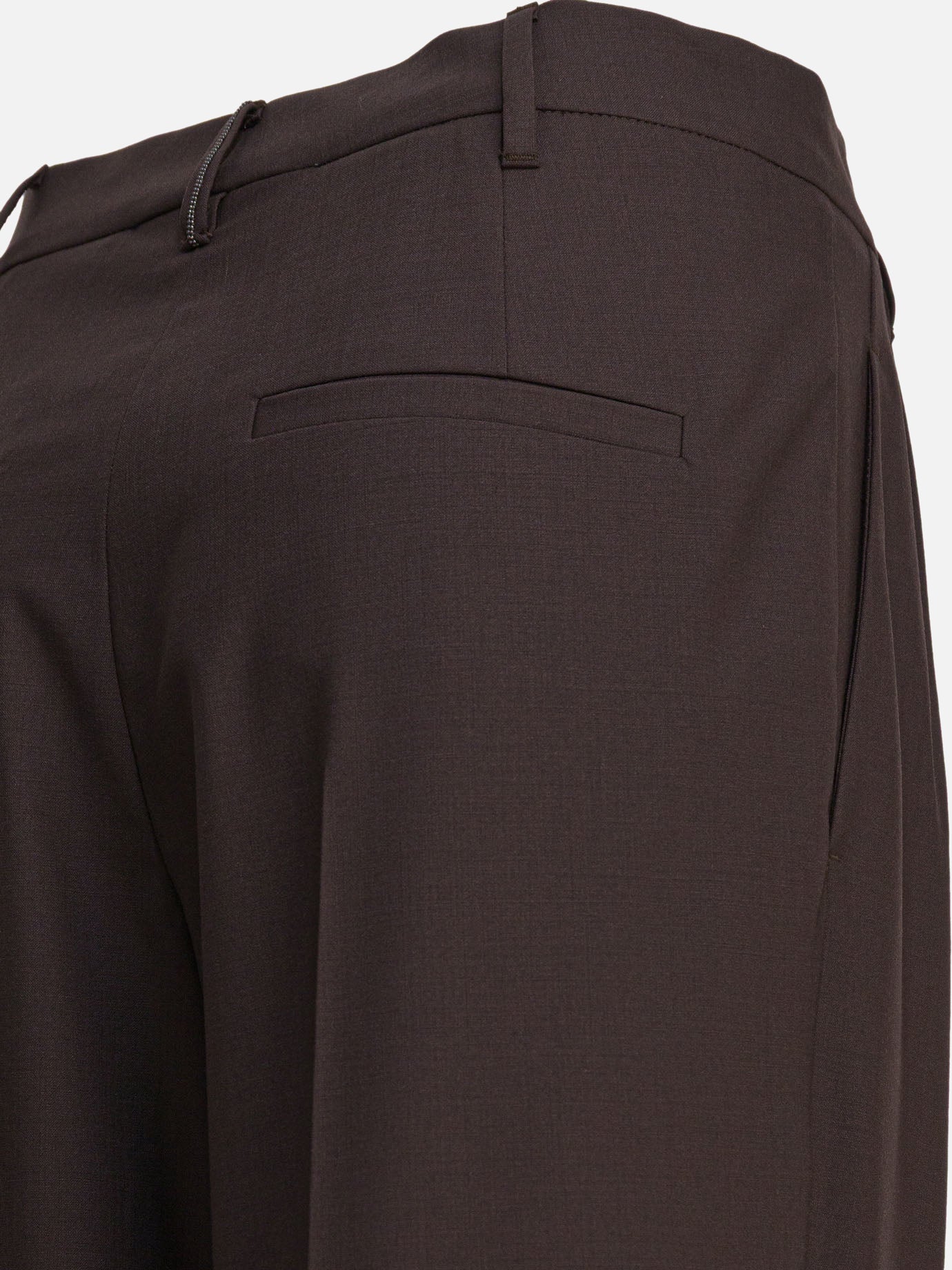 Leisure trousers Solid colour Brown - Brunello Cucinelli Women | PDP | VIETTI Online Store | Zoom-Modal_4
