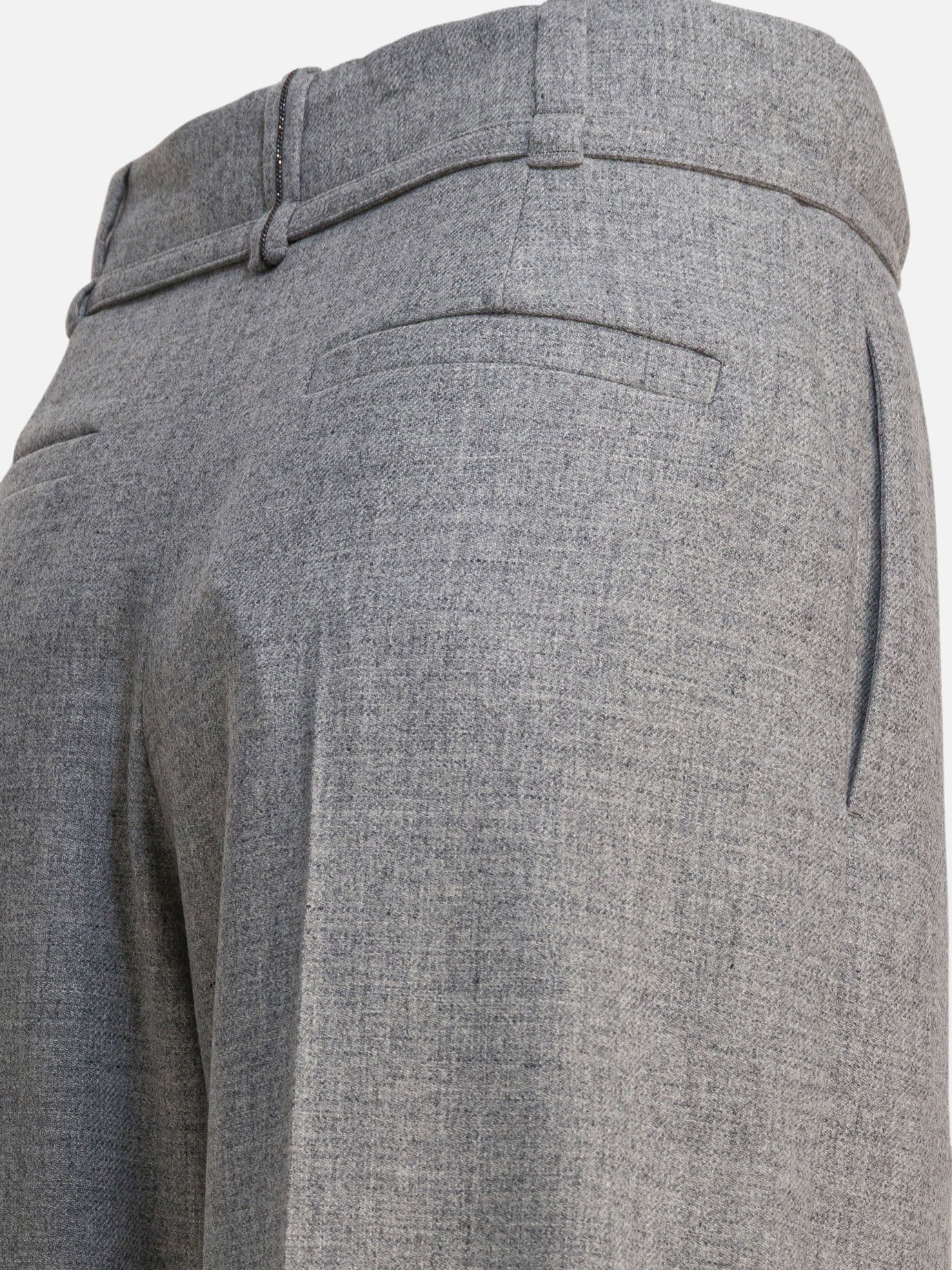 Pantaloni casual Solid colour Grigio - Brunello Cucinelli Donna | PDP | VIETTI Online Store | Zoom-Modal_4