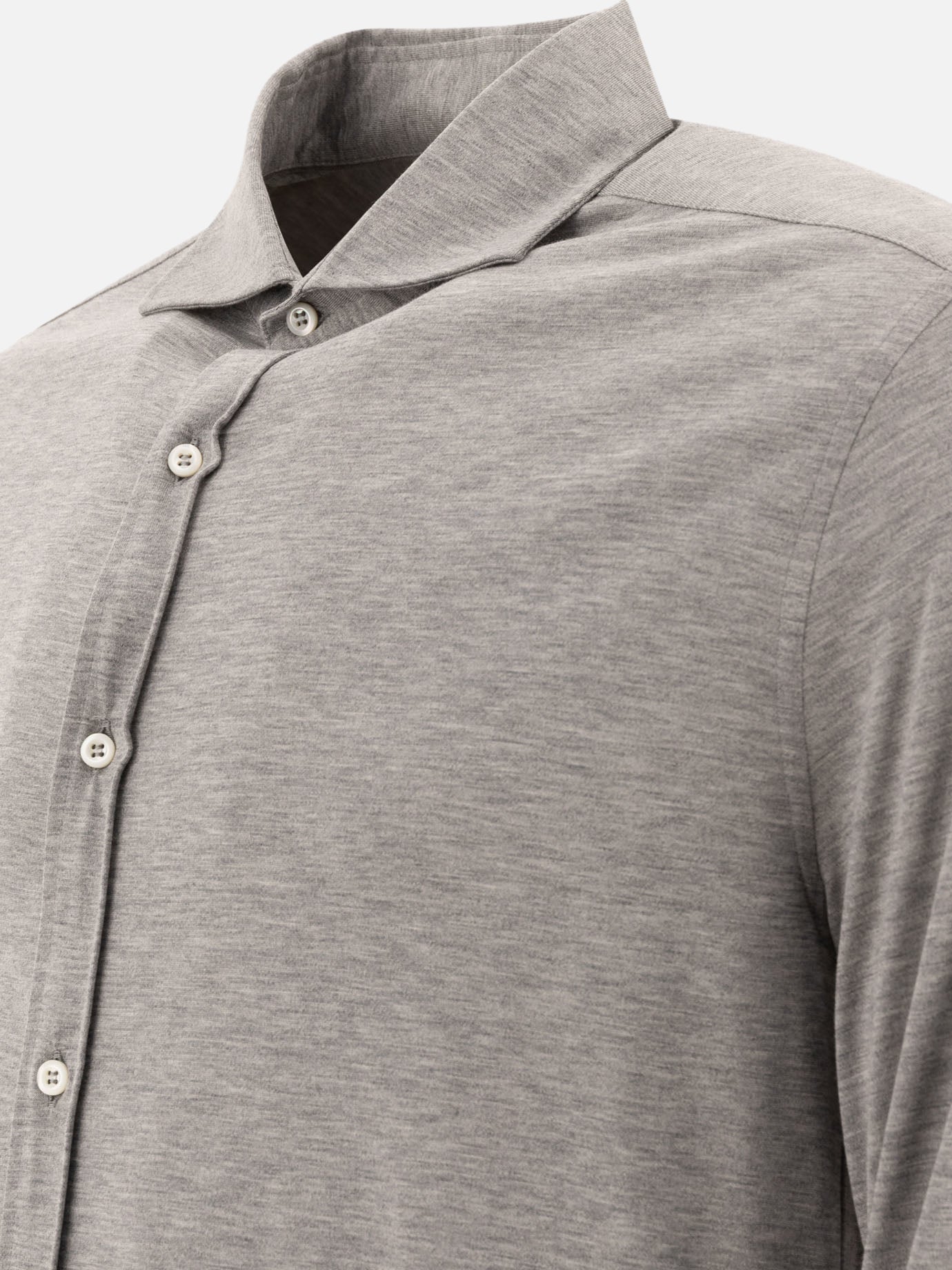 Casual shirts Solid colour Grey - Brunello Cucinelli Men | PDP | VIETTI Online Store | Zoom-Modal_4