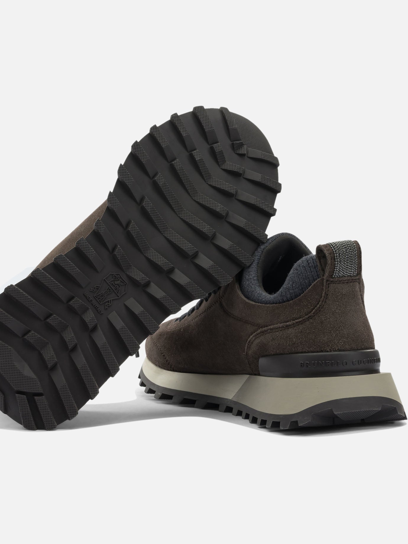 Sneaker basse 60% virgin wool 30% cashmere 10% silk Nero - Brunello Cucinelli Donna | PDP | VIETTI Online Store | Zoom-Modal_5