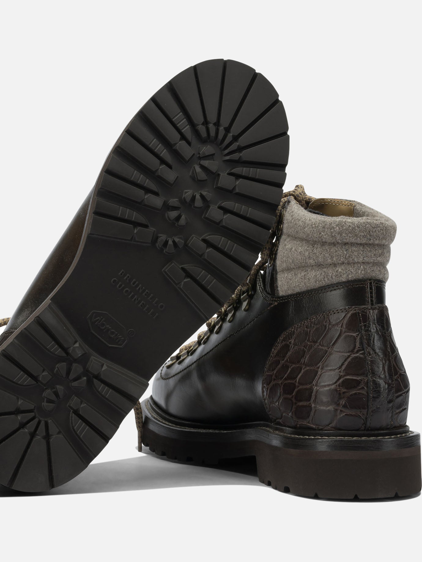 Hiking shoes 100% leather - 100% rubber Brown - Brunello Cucinelli Men | PDP | VIETTI Online Store | Zoom-Modal_5