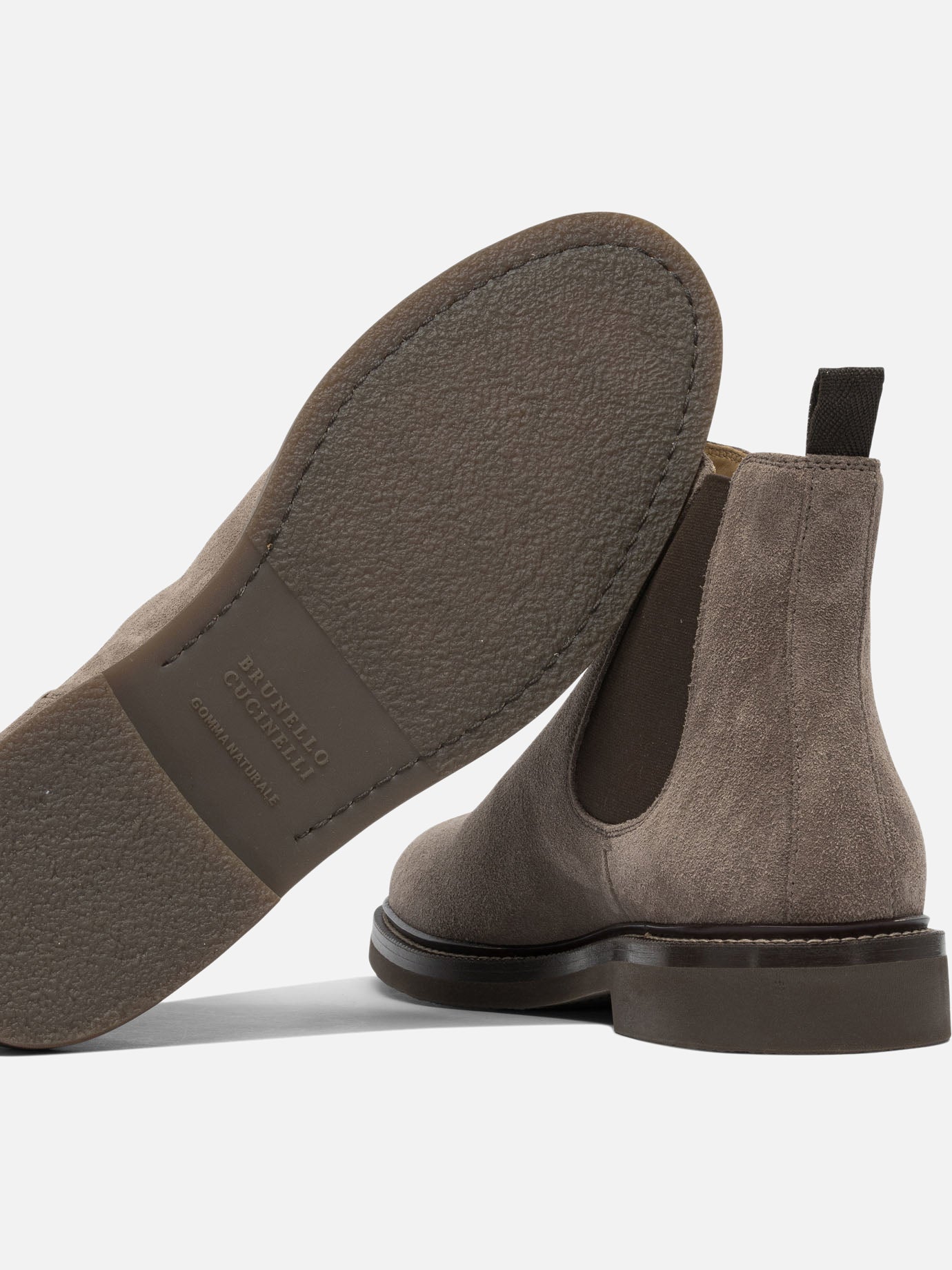 Stivaletti Chelsea 90% suede 10% elastane - 100% rubber Grigio - Brunello Cucinelli Uomo | PDP | VIETTI Online Store | Zoom-Modal_5