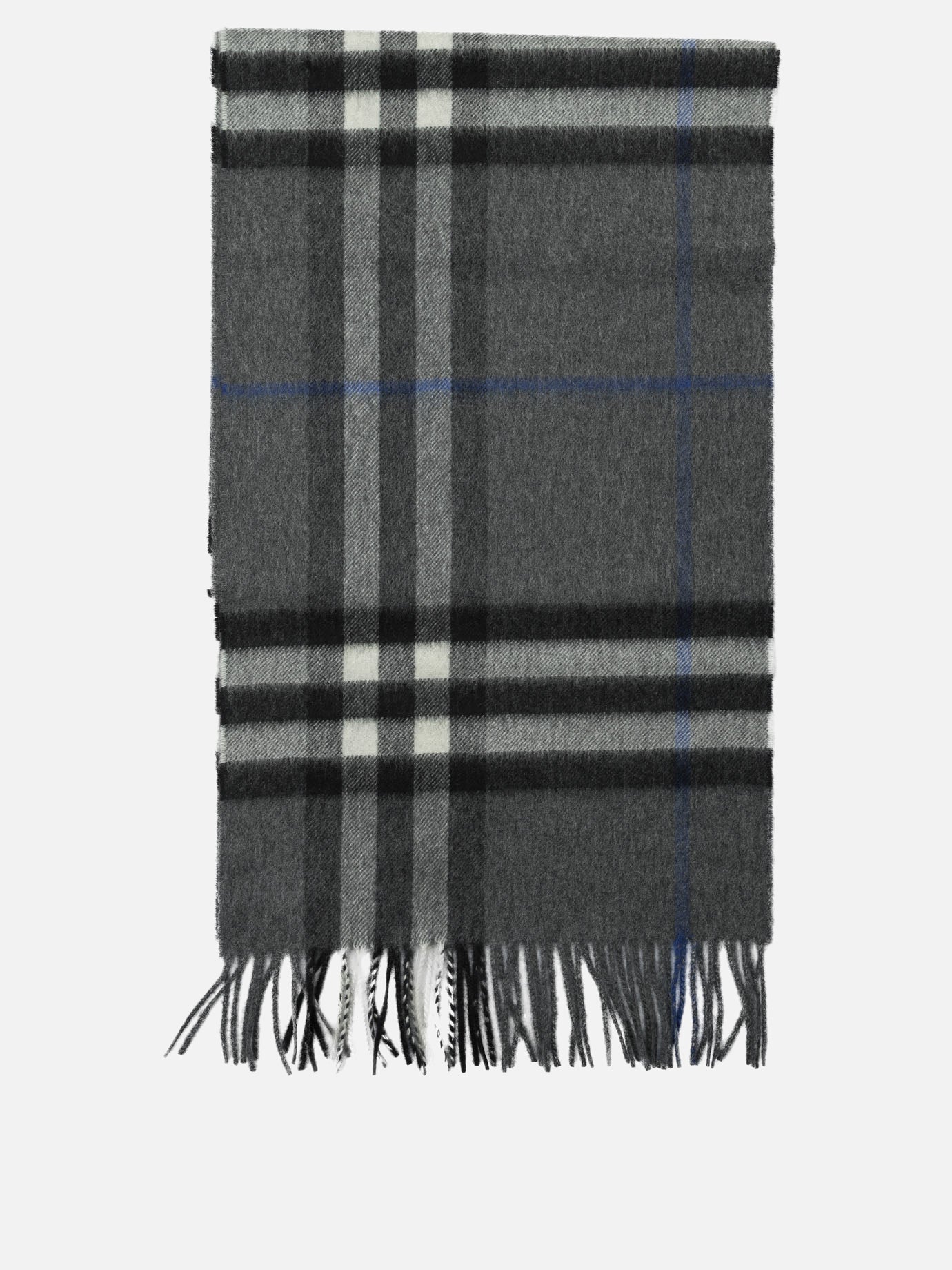Burberry Cashmere Check Scarf Grey Men VIETTI Online Store