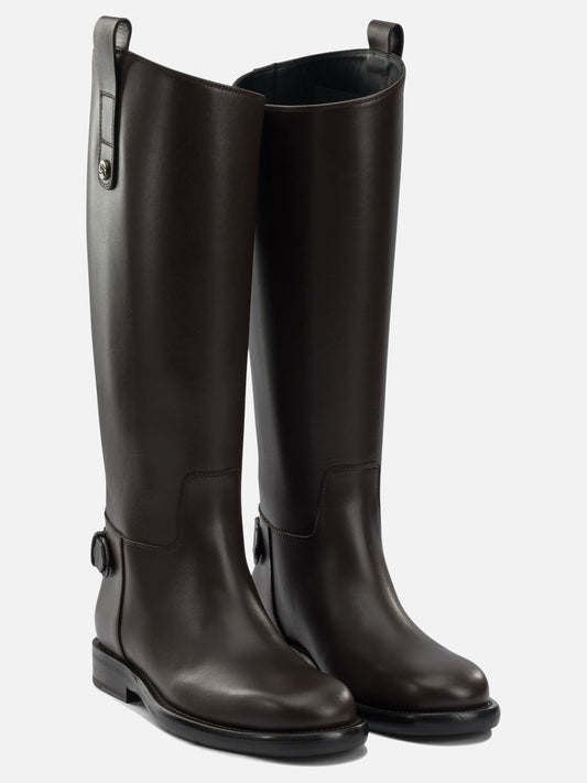 Knee-high 100% calf leather - 100% rubber Brown - Burberry Women | PLP | VIETTI Online Store | 2