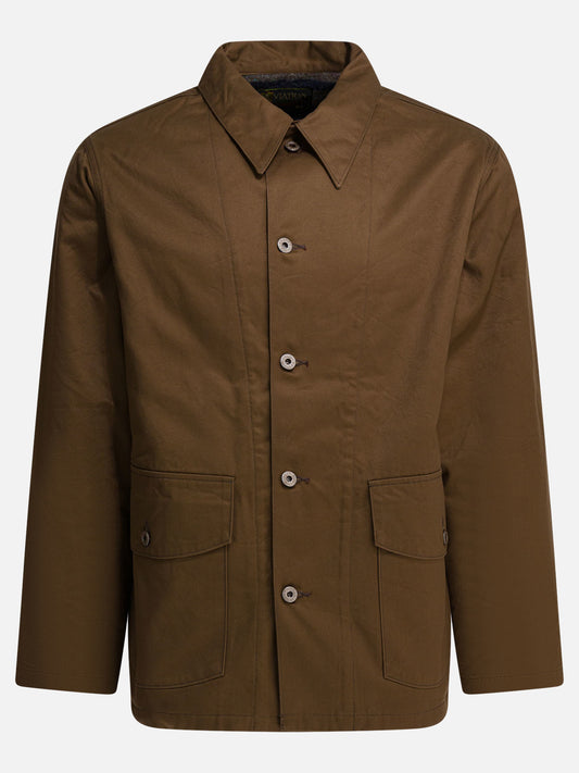Buzz Rickson's "Aviation Associates" overshirt jacket Brown