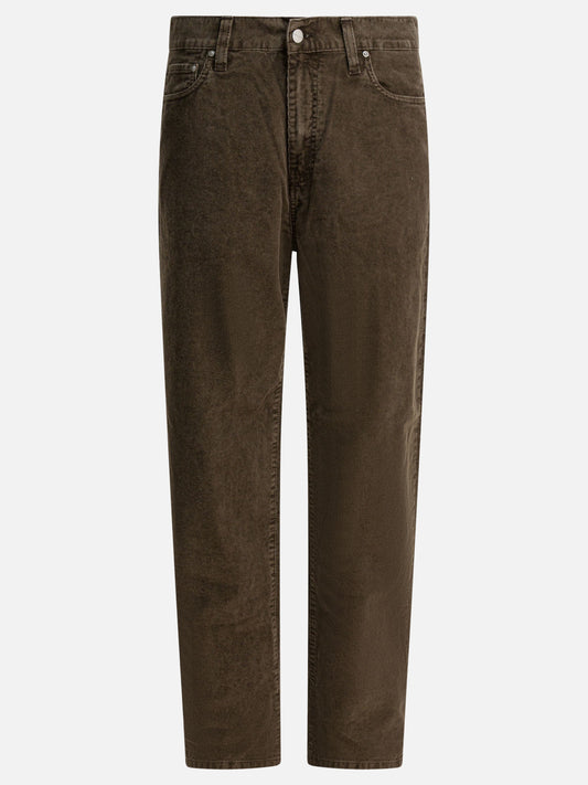 Carhartt WIP "Aaron" velvet pants Brown