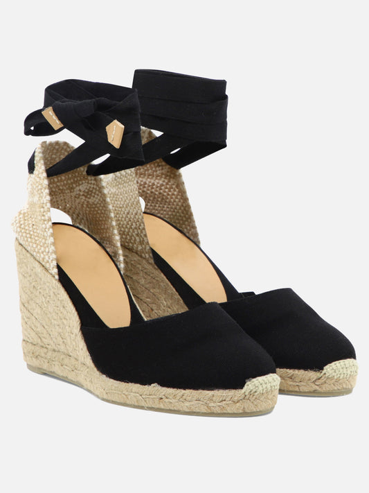 Heeled espadrilles 100% organic cotton - 100% rubber Black - Castañer Women | PLP | VIETTI Online Store | 2