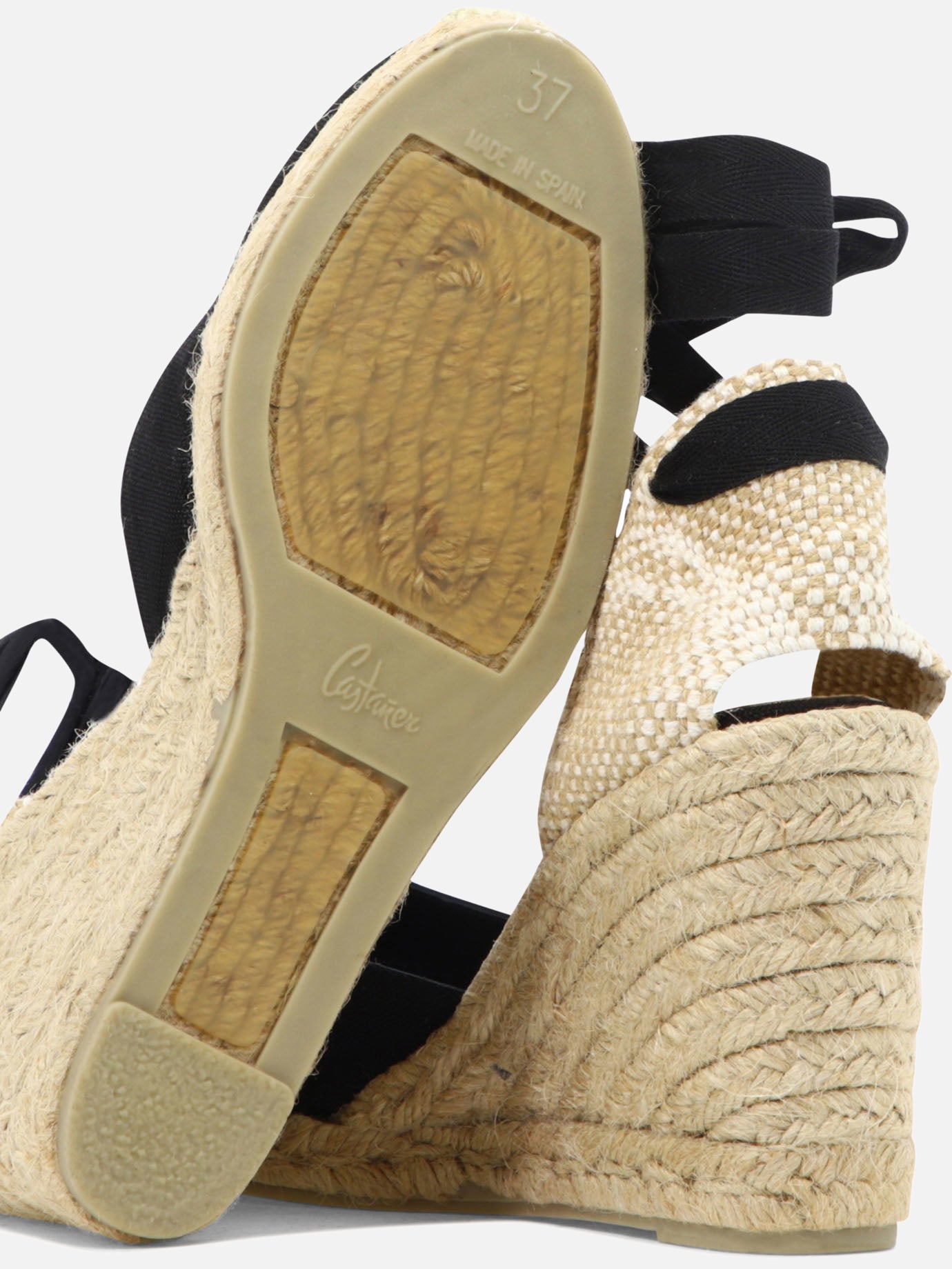 Heeled espadrilles 100% organic cotton - 100% rubber Black - Castañer Women | PDP | VIETTI Online Store | Zoom-Modal_5