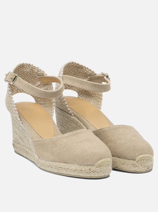 Heeled espadrilles 100% cotton - 100% rubber Beige - Castañer Women | PLP | VIETTI Online Store | 2