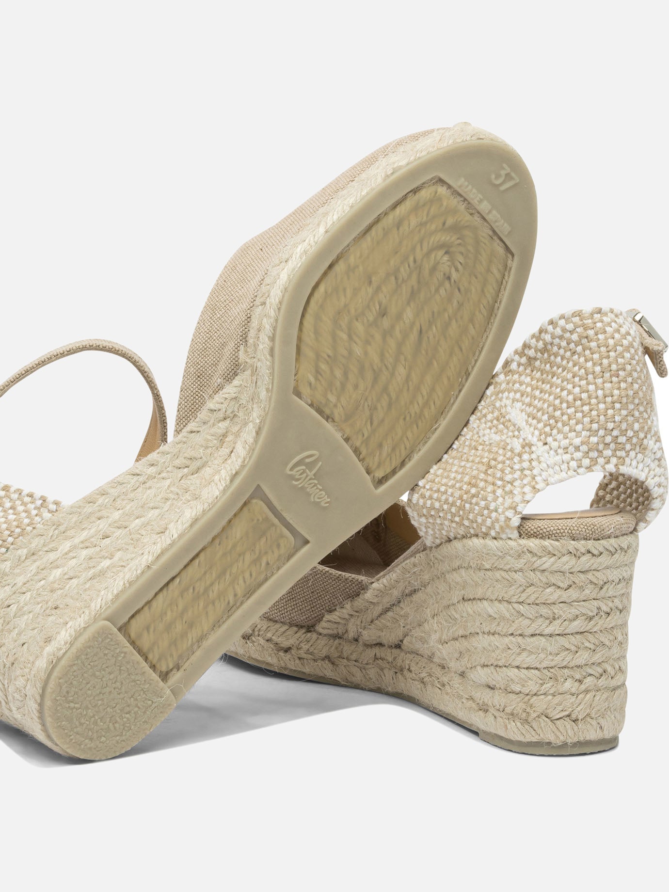 Heeled espadrilles 100% cotton - 100% rubber Beige - Castañer Women | PDP | VIETTI Online Store | Zoom-Modal_5