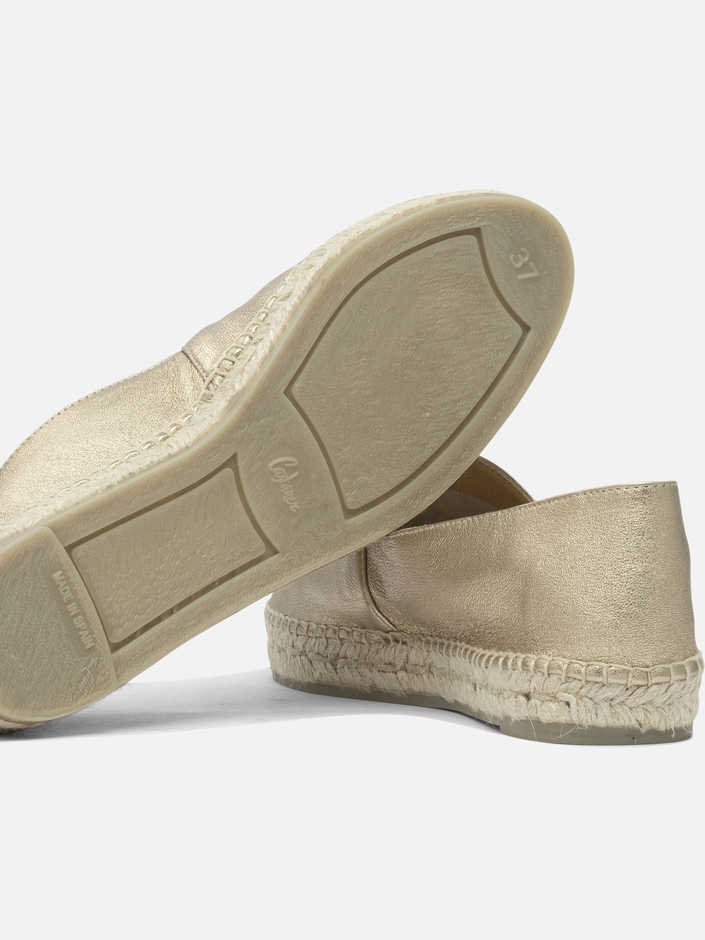 Flat espadrilles 100% leather - 100% rubber Gold - Castañer Women | PDP | VIETTI Online Store | Zoom-Modal_5