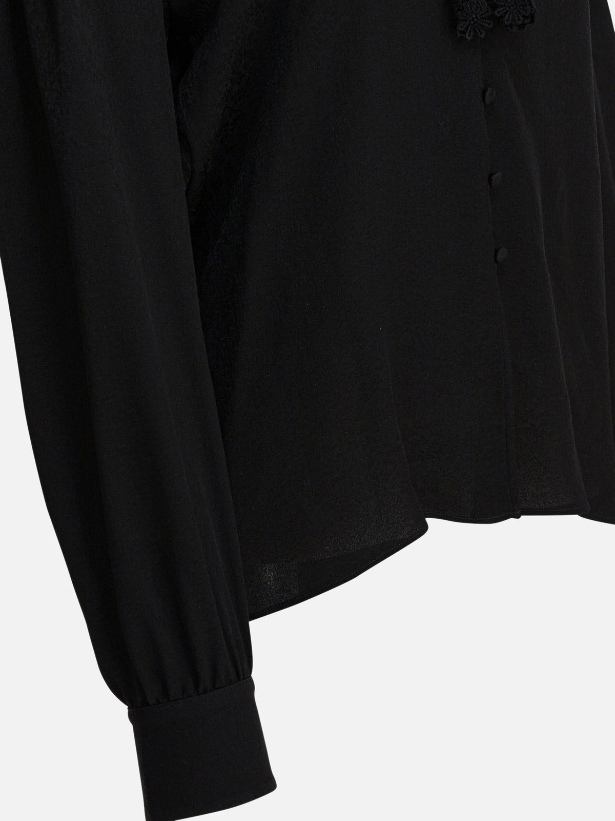 Chloé Blouse with lace collar Black