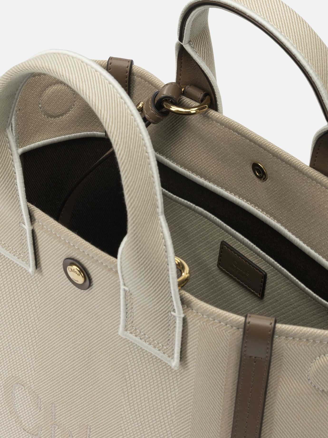 Borse piccole 91% recycled cotton 6% polyester 3% other fibres Beige - Chloé Donna | PDP | VIETTI Online Store | Zoom-Modal_5