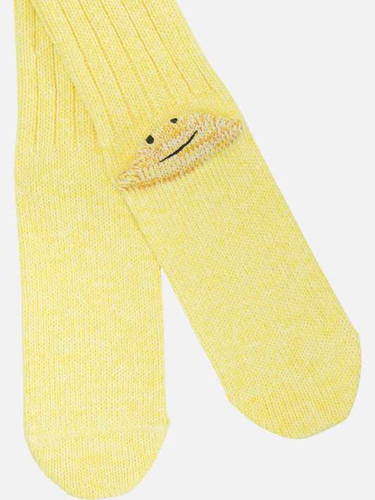 Classic socks 73% cotton 15% hemp 12%acrylic Yellow - KAPITAL Men | PLP | VIETTI Online Store | 2