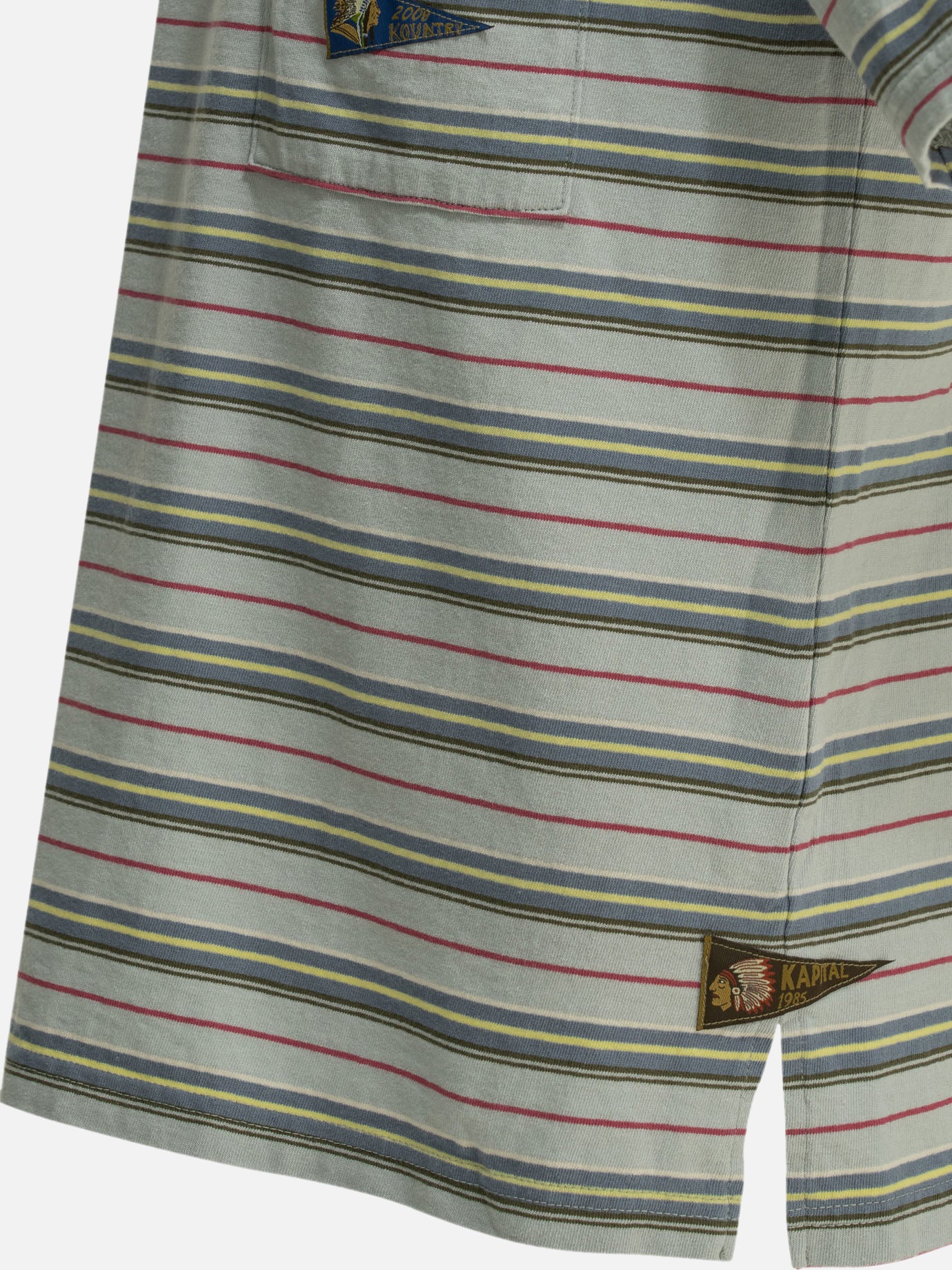 Crewneck t-shirts Striped Light blue - KAPITAL Men | PDP | VIETTI Online Store | Zoom-Modal_4