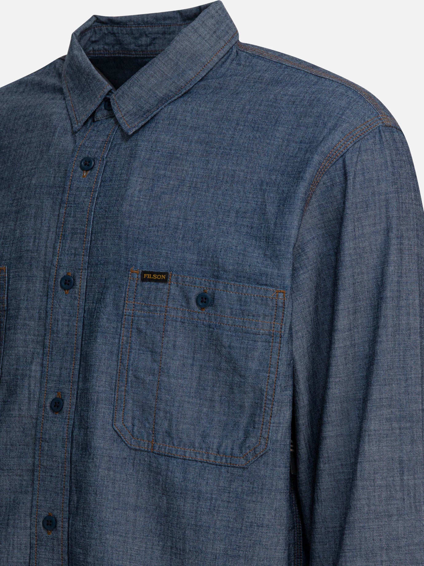 Camicie casual Solid colour Blu - Filson Uomo | PDP | VIETTI Online Store | Zoom-Modal_4