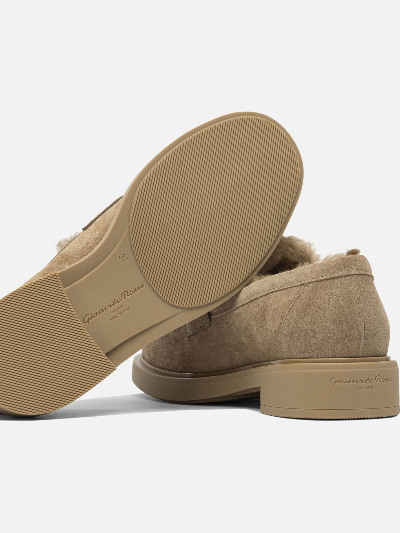 Loafers 100% calf leather - 100% rubber Beige - Gianvito Rossi Women | PDP | VIETTI Online Store | Zoom-Modal_5