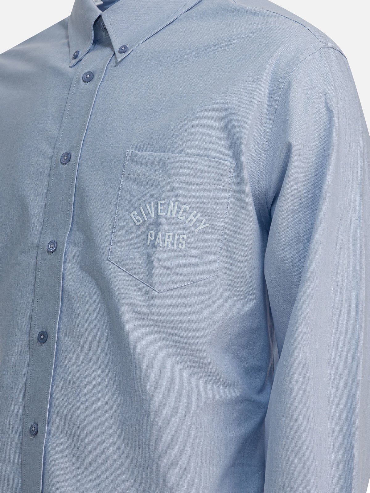 Givenchy Cotton shirt with logo Light blue