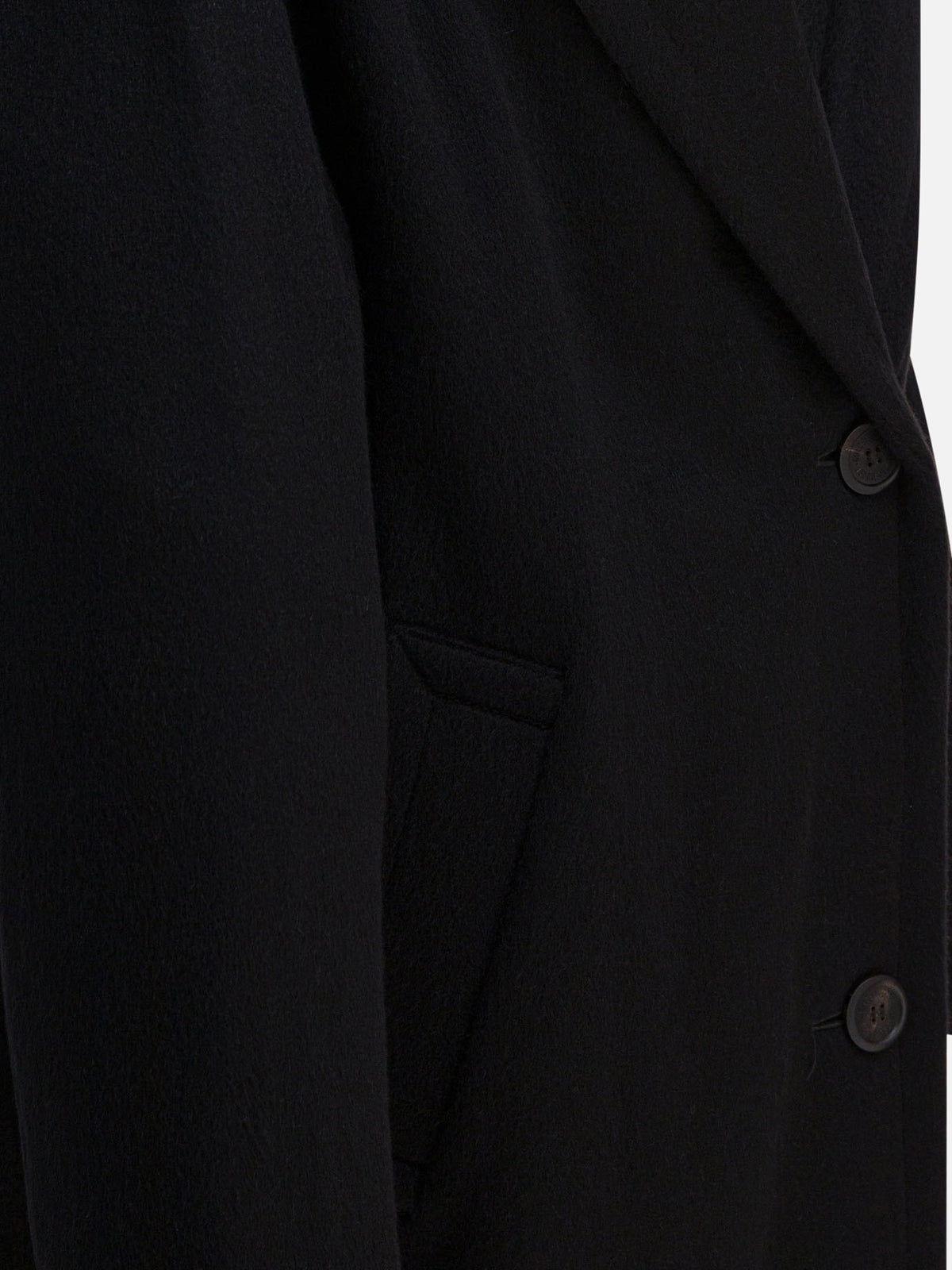 Golden Goose Single-breasted cocoon coat Black