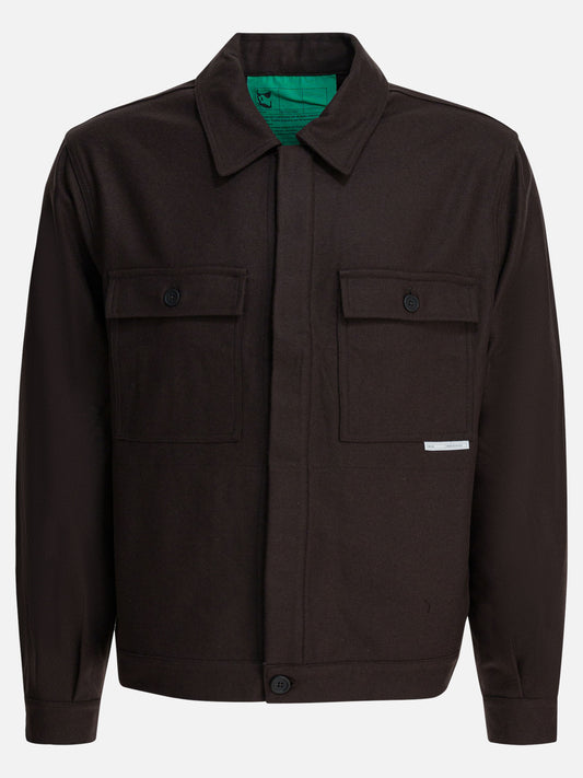 Gr10K Wool blend overshirt jacket Brown