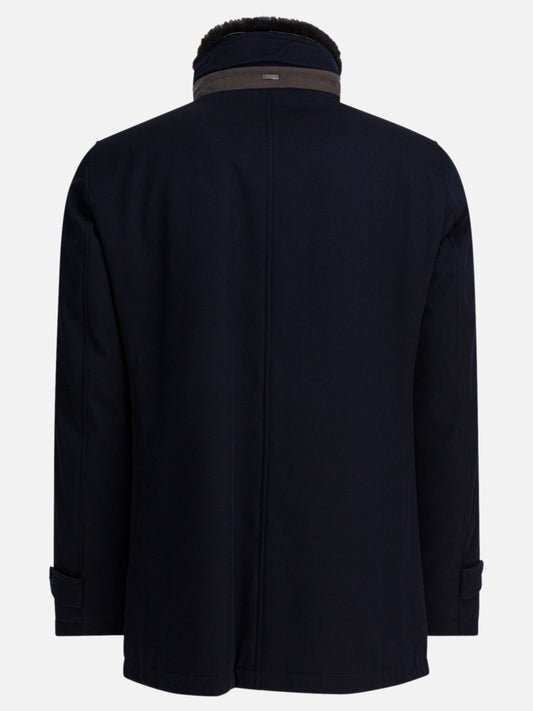 Long coats Solid colour Blue - Herno Men | PLP | VIETTI Online Store | 2