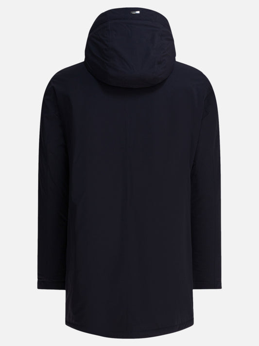 Down coats Solid colour Blue - Herno Men | PLP | VIETTI Online Store | 2