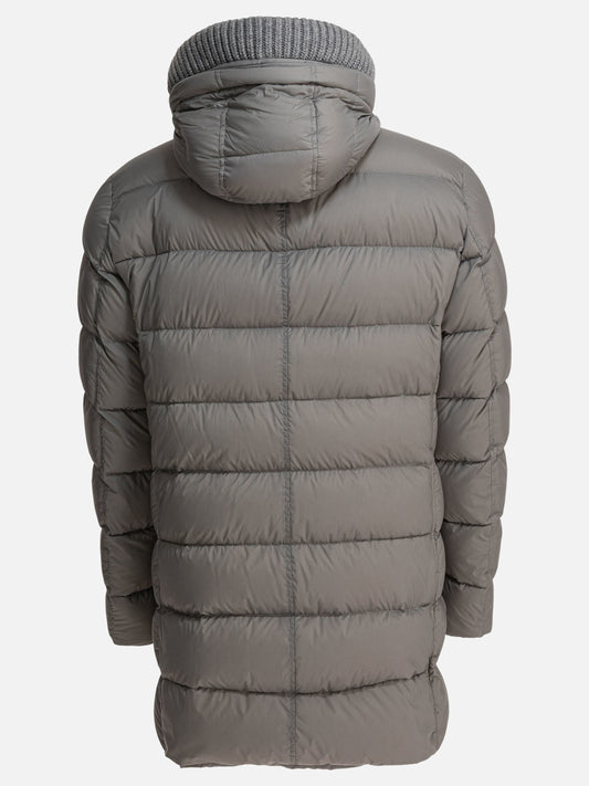 Down coats Solid colour Grey - Herno Men | PLP | VIETTI Online Store | 2